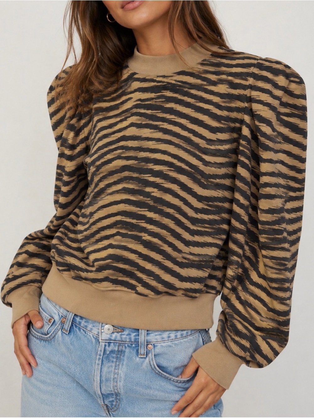 AGOLDE Serpentine Folded Sleeve Sweatshirt – XS